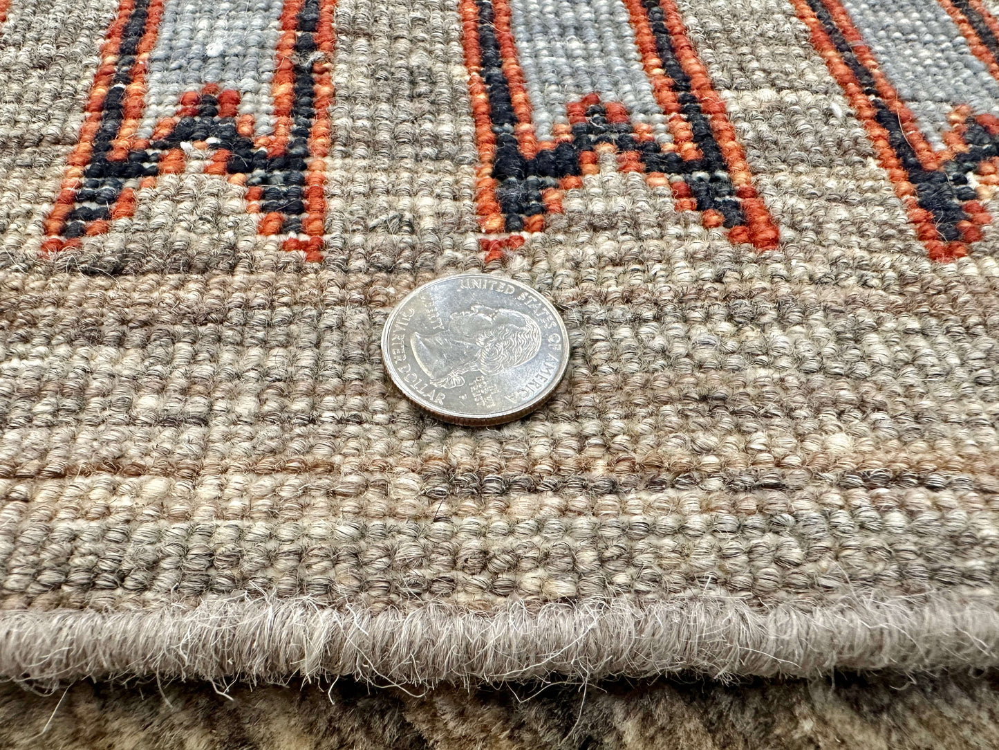 Afghan Navajo (7'10"x10'02") udyed/copper/lt.blue