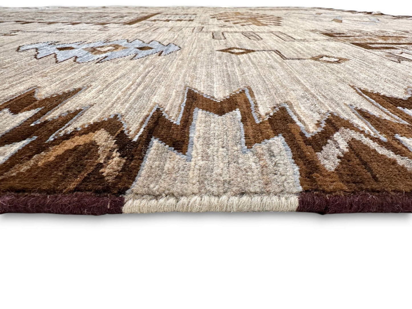 Afghan Navajo (7'11"x10'00") undyed/lt.blue
