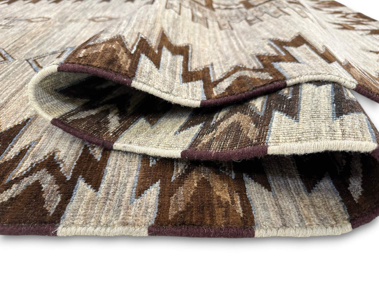 Afghan Navajo (7'11"x10'00") undyed/lt.blue