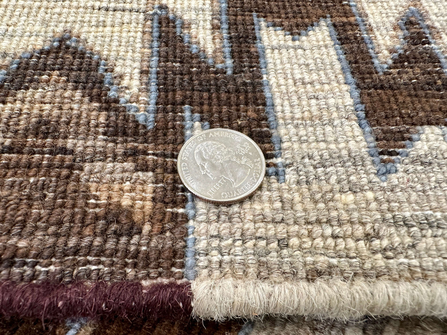 Afghan Navajo (7'11"x10'00") undyed/lt.blue