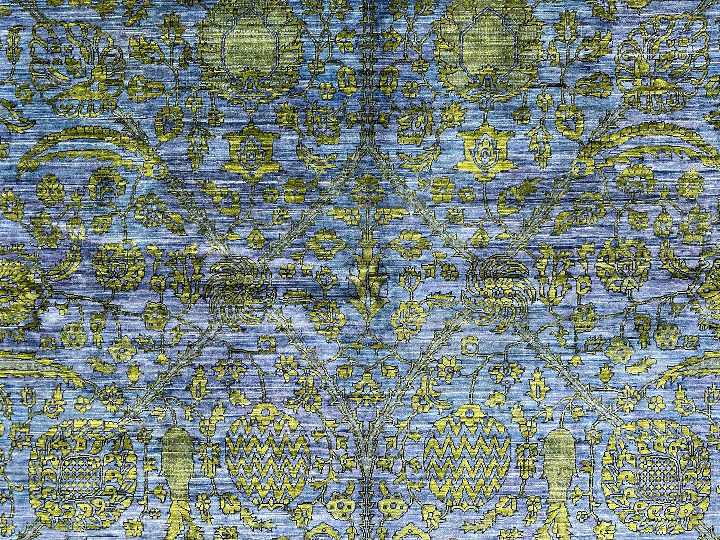 Nooristan - Modern Fine Sultanabad (8'04"x10'04") deep blue/chartreuse