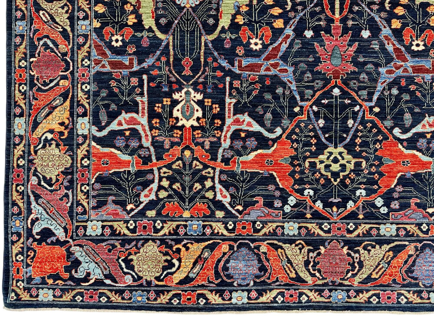 Faryab - Bidjar (8'00"x10'05") indigo/multicolor