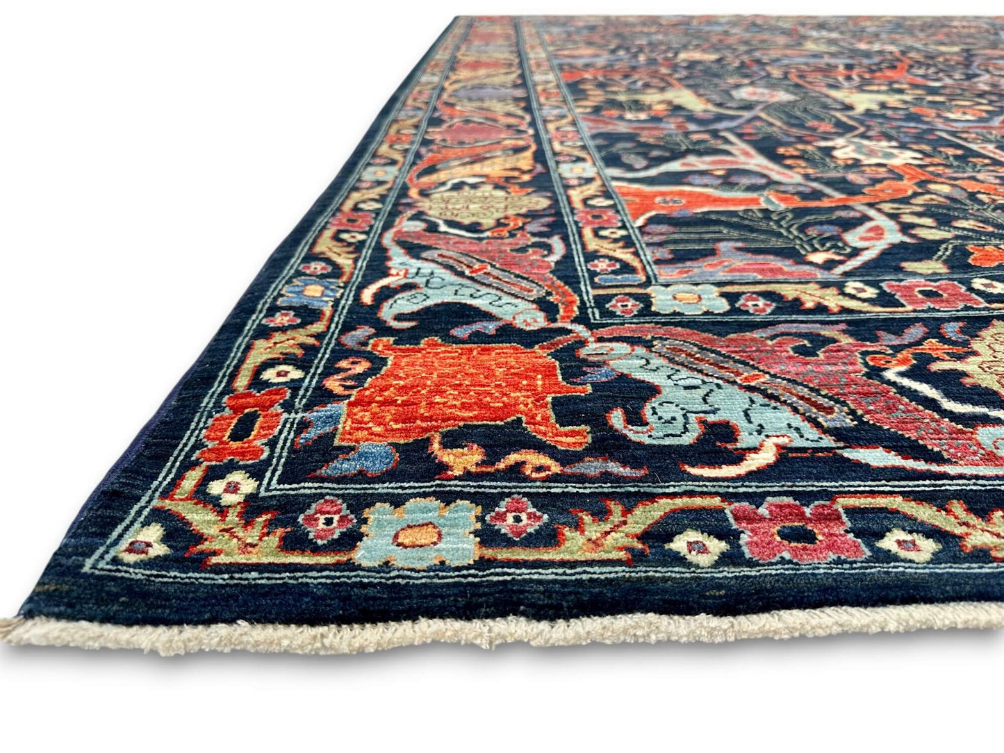 Faryab - Bidjar (8'00"x10'05") indigo/multicolor