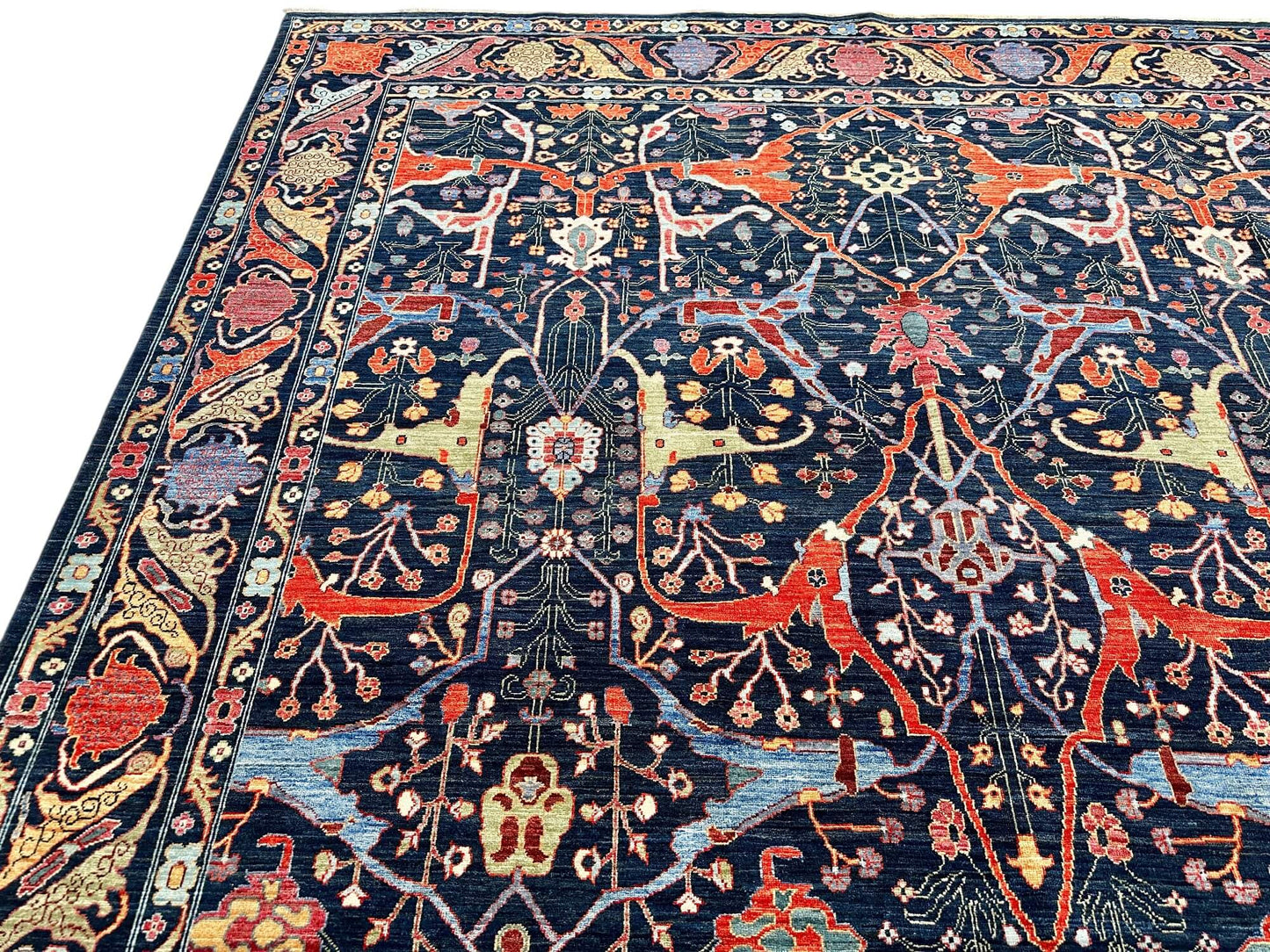 Faryab - Bidjar (8'00"x10'05") indigo/multicolor
