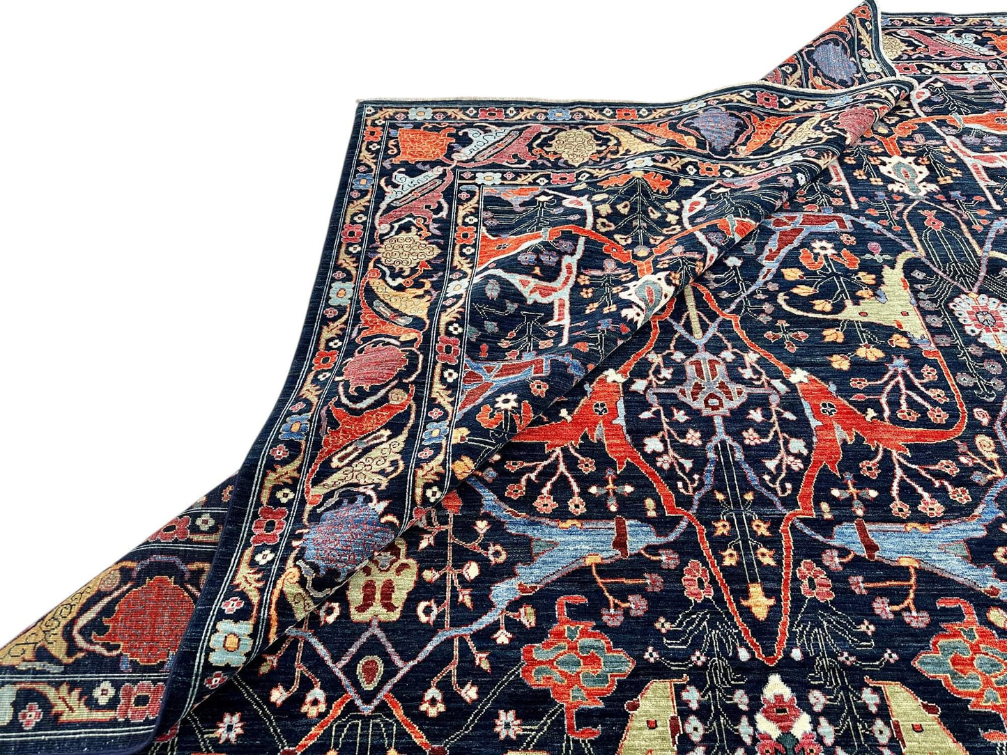 Faryab - Bidjar (8'00"x10'05") indigo/multicolor