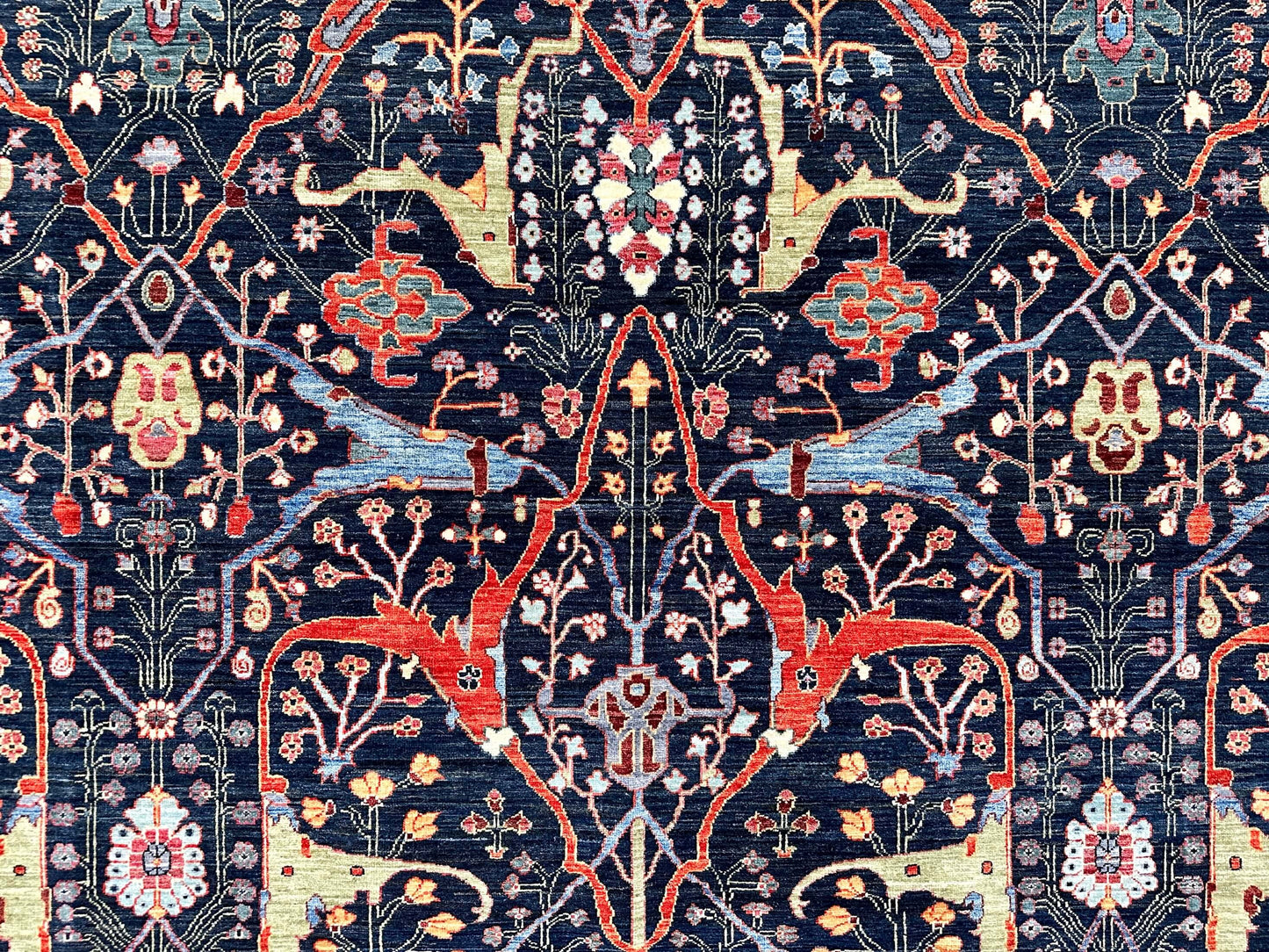 Faryab - Bidjar (8'00"x10'05") indigo/multicolor