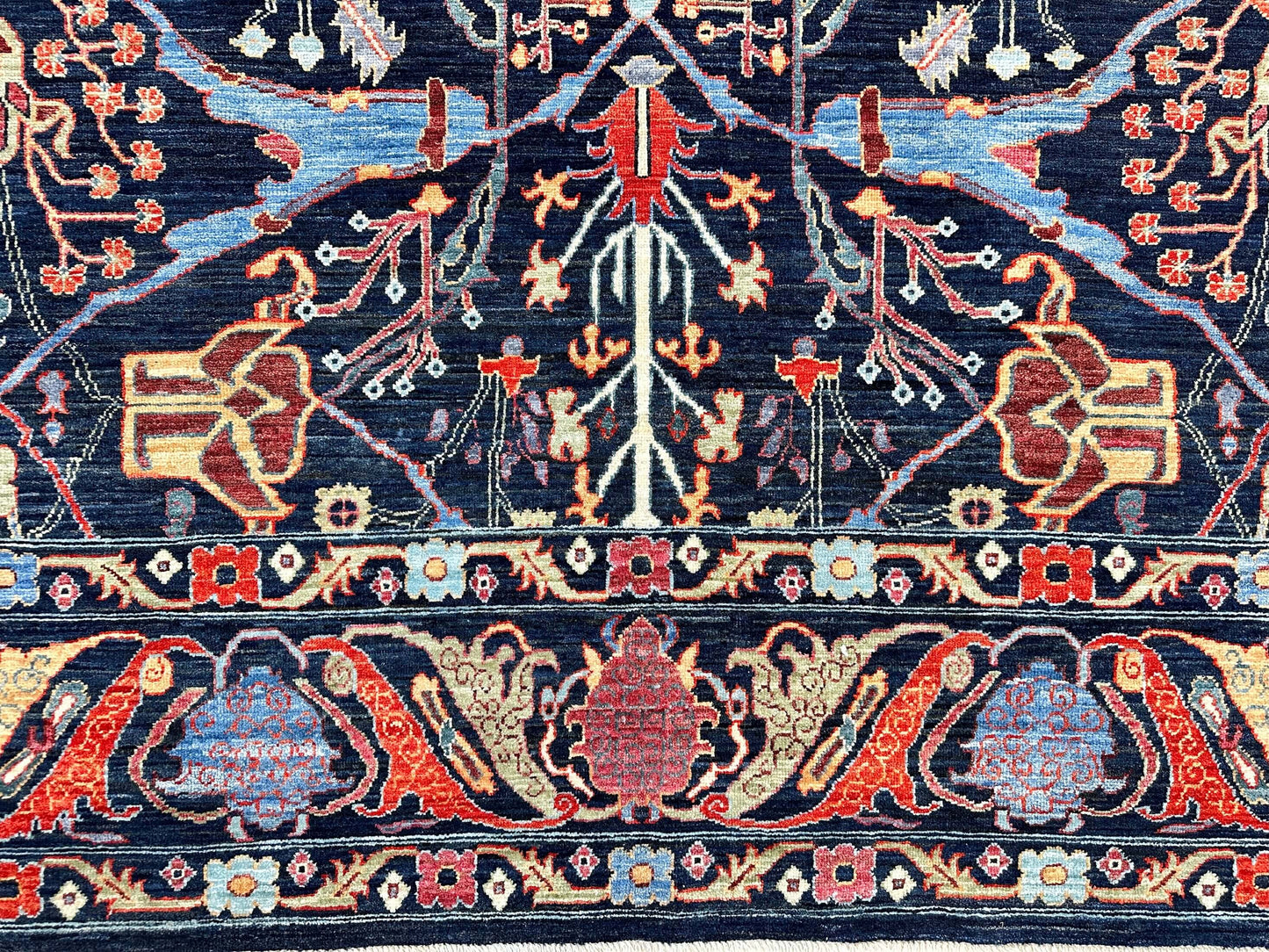 Faryab - Bidjar (8'00"x10'05") indigo/multicolor