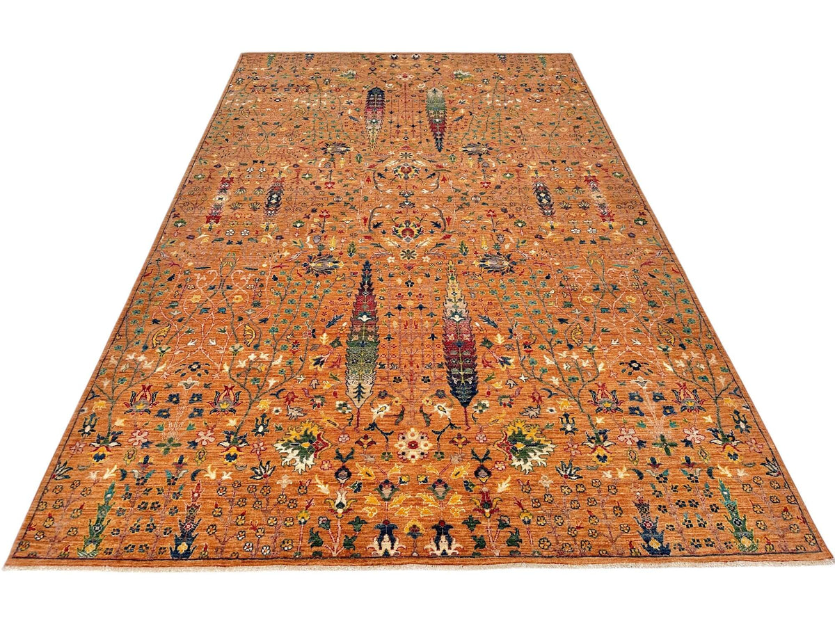 Nooristan -Tree of Life (5'11"x9'02") peach/multicolor