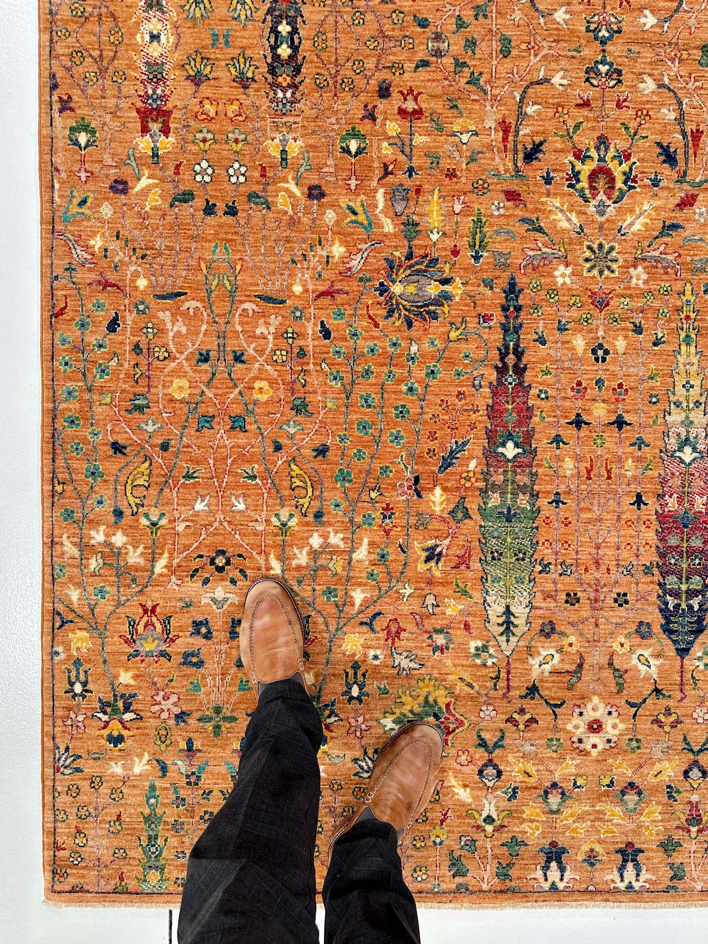 Nooristan -Tree of Life (5'11"x9'02") peach/multicolor