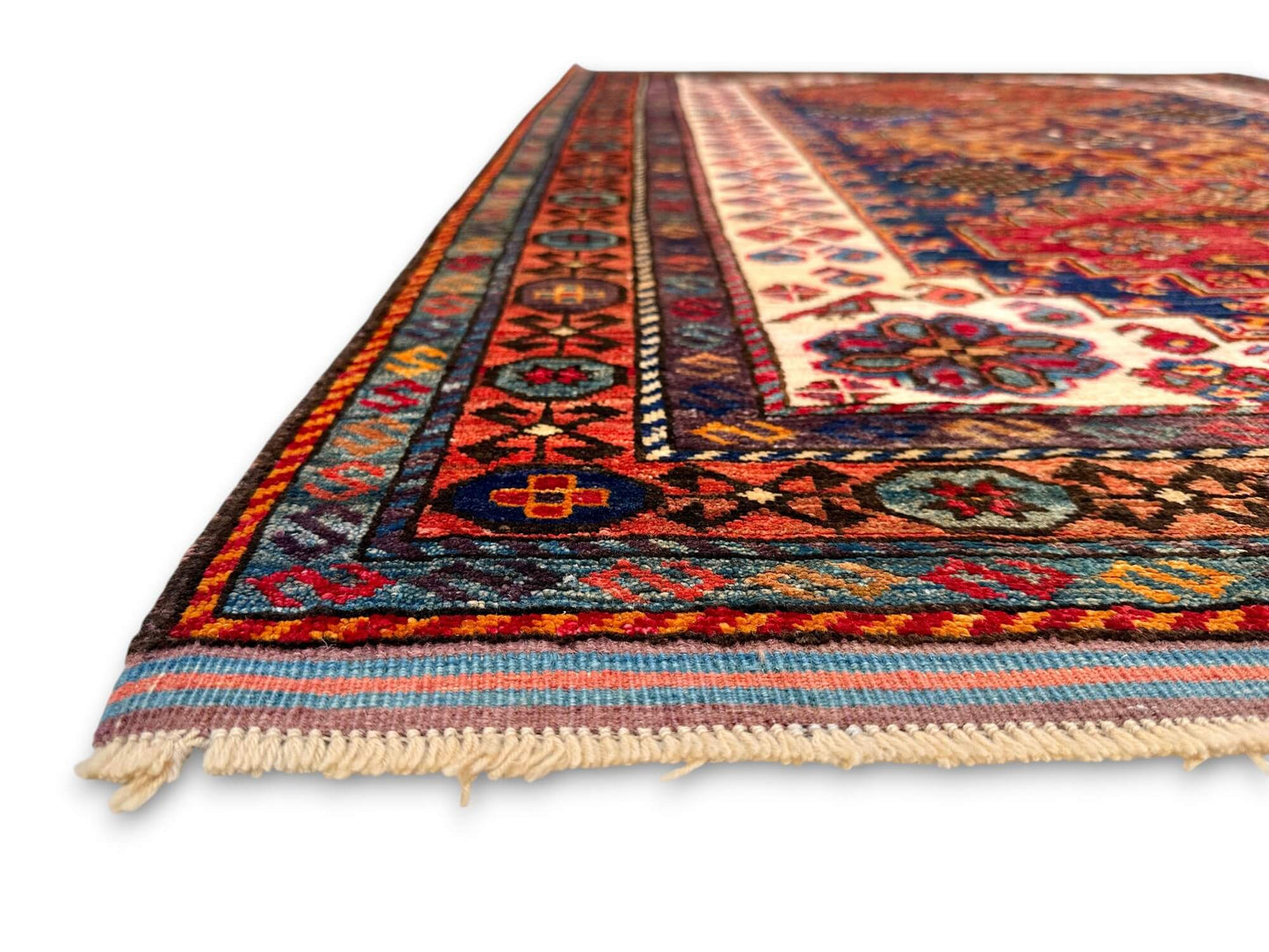 Baluch - Kazak /Qashqai (4'04"x5'09") navy/multicolor