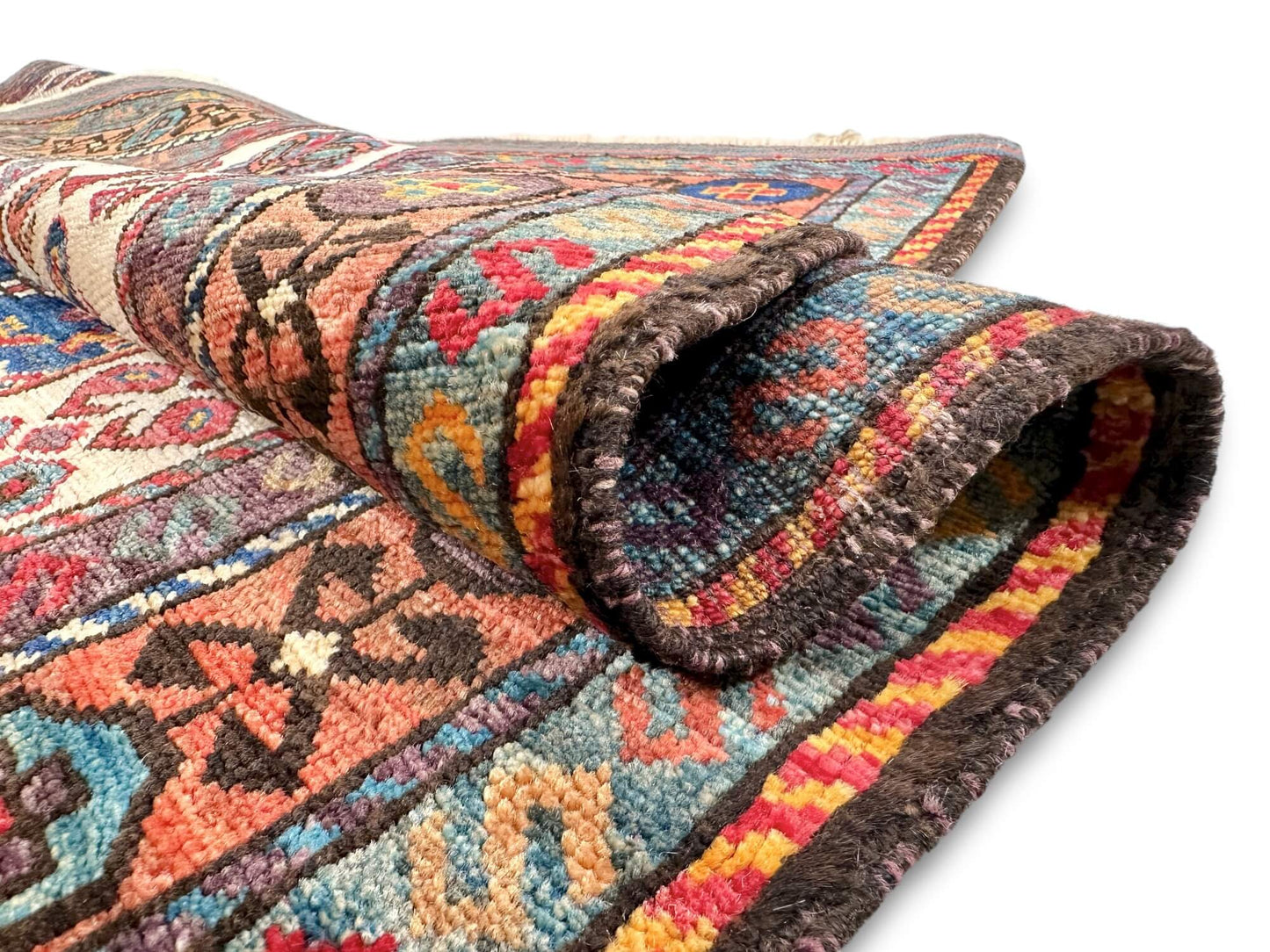 Baluch - Kazak /Qashqai (4'04"x5'09") navy/multicolor