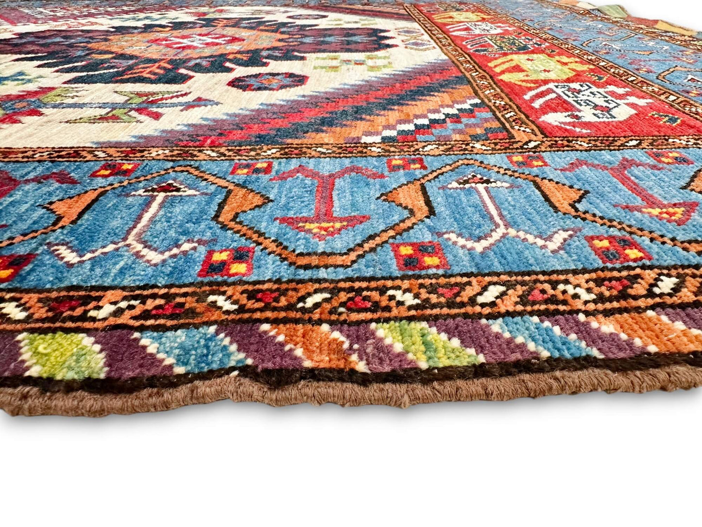 Baluch - Shirvan (4'02"x6'05") ivory/blue/multicolor