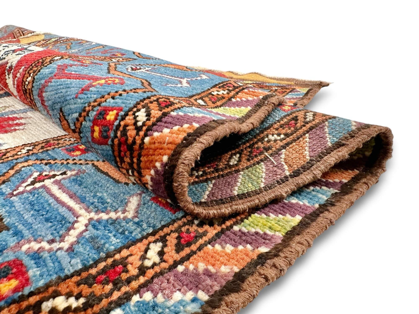 Baluch - Shirvan (4'02"x6'05") ivory/blue/multicolor