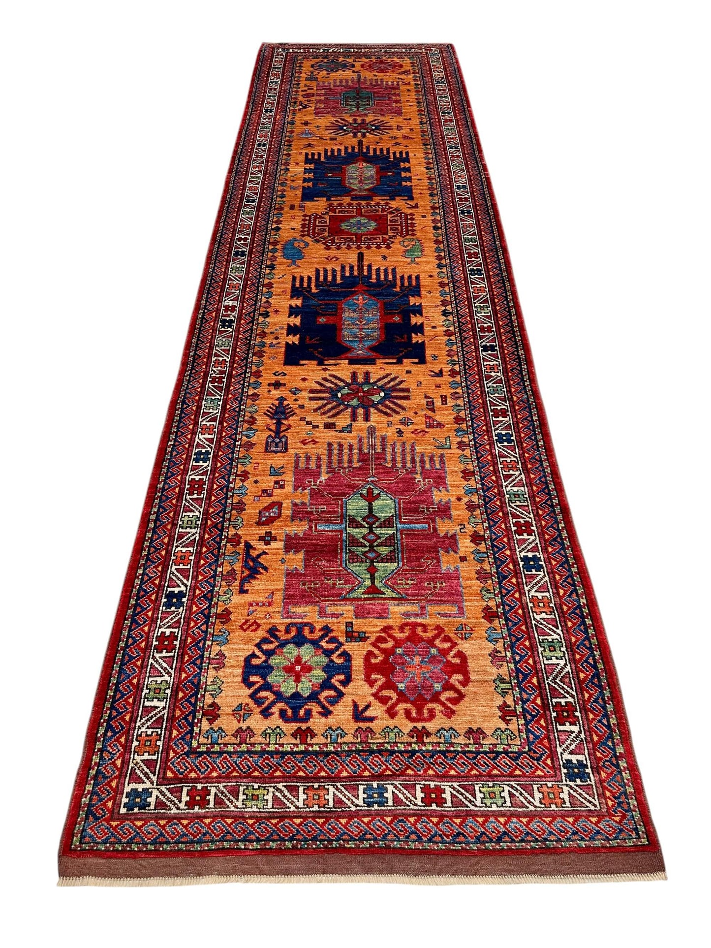 Baluch (3'02"x11'08") copper/multicolor