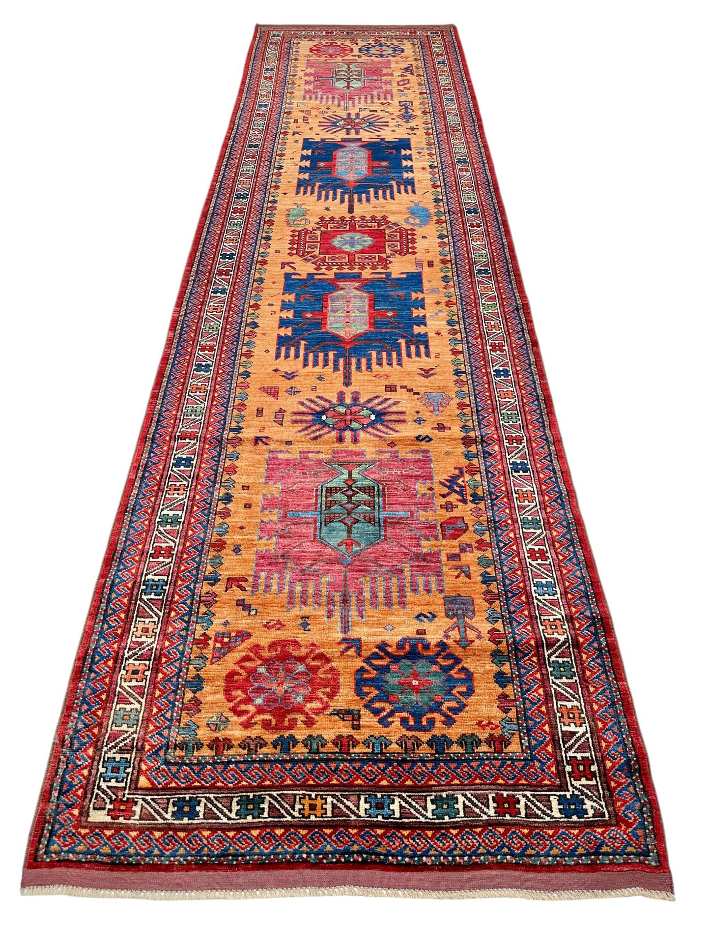 Baluch (3'02"x11'08") copper/multicolor