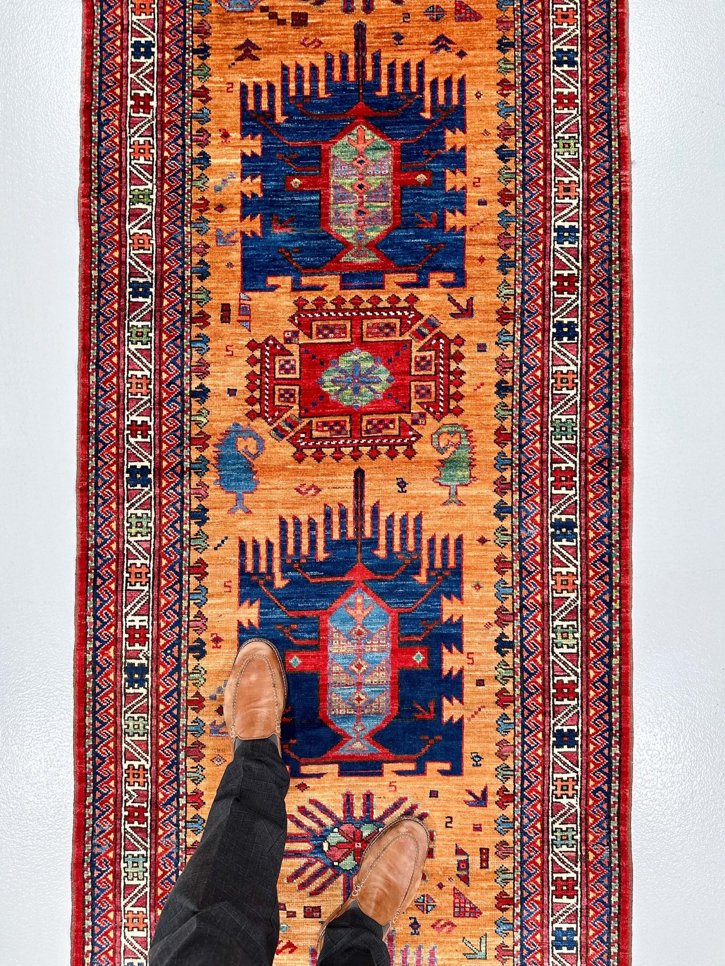 Baluch (3'02"x11'08") copper/multicolor