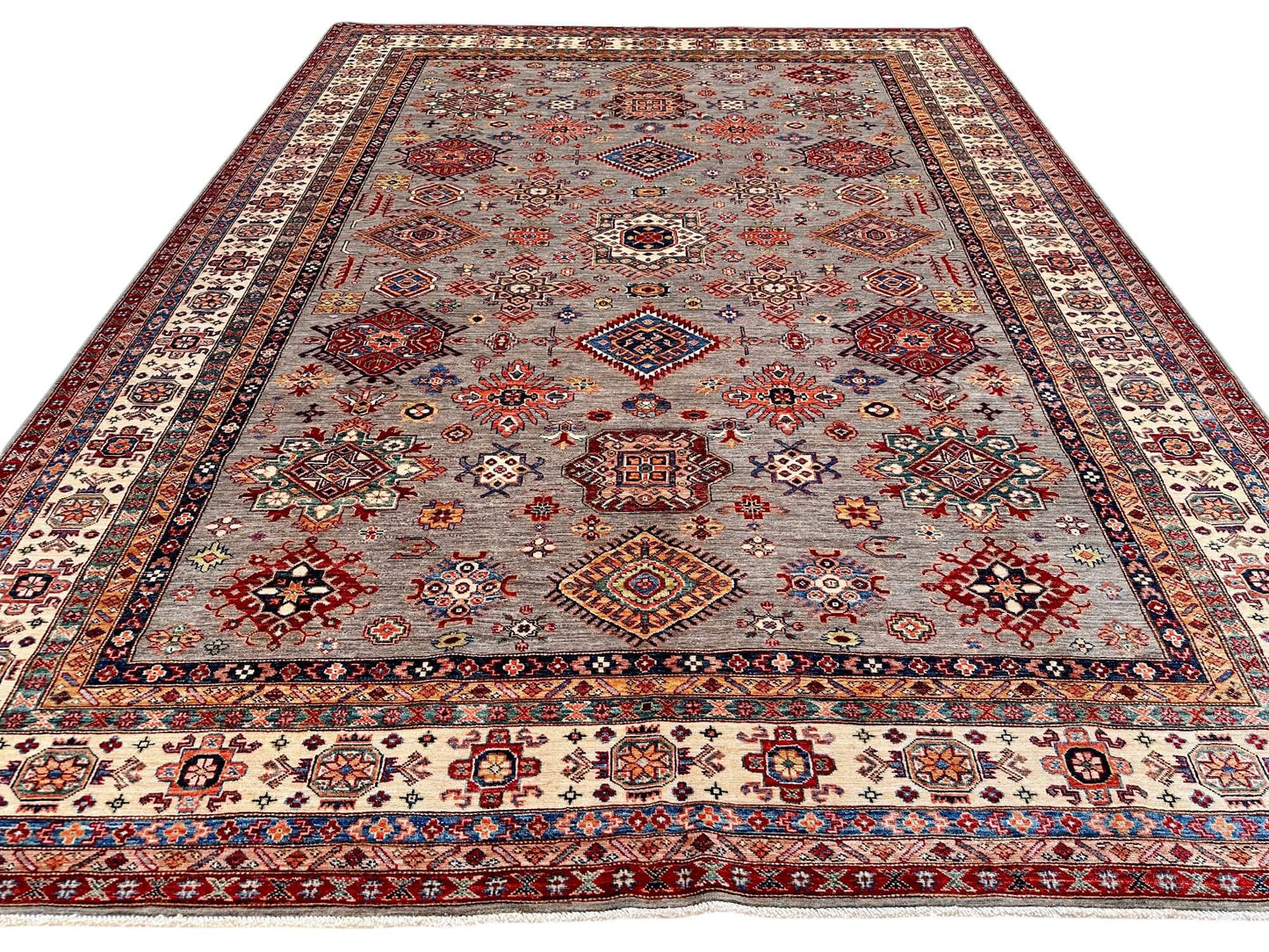 Super Kazak (9'00"x12'00") slate gray