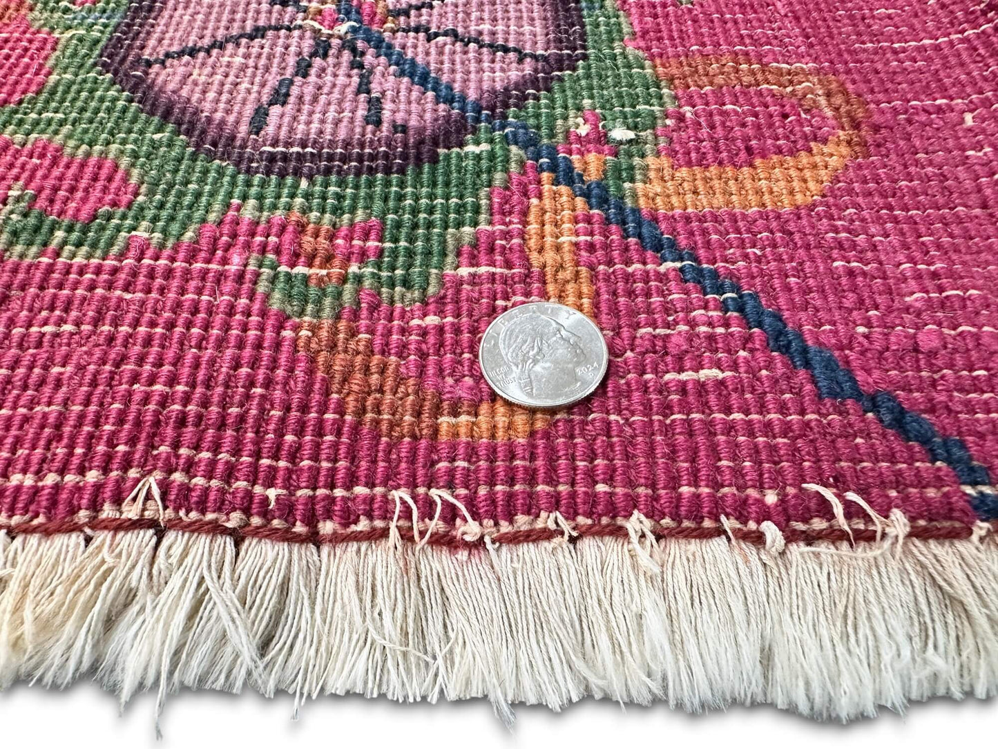 Antique Art Deco Chinese Nichols (8'10"x11'06") dark taupe/magenta