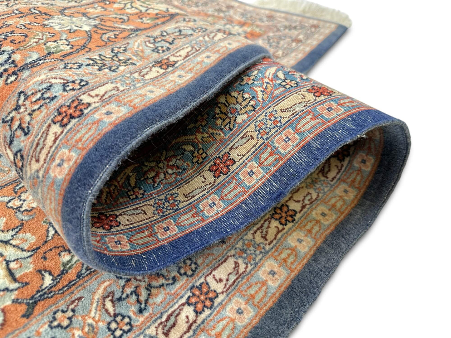 Vintage Sino-Isfahan Design (6'09"x10'06") ivory/rust/blue