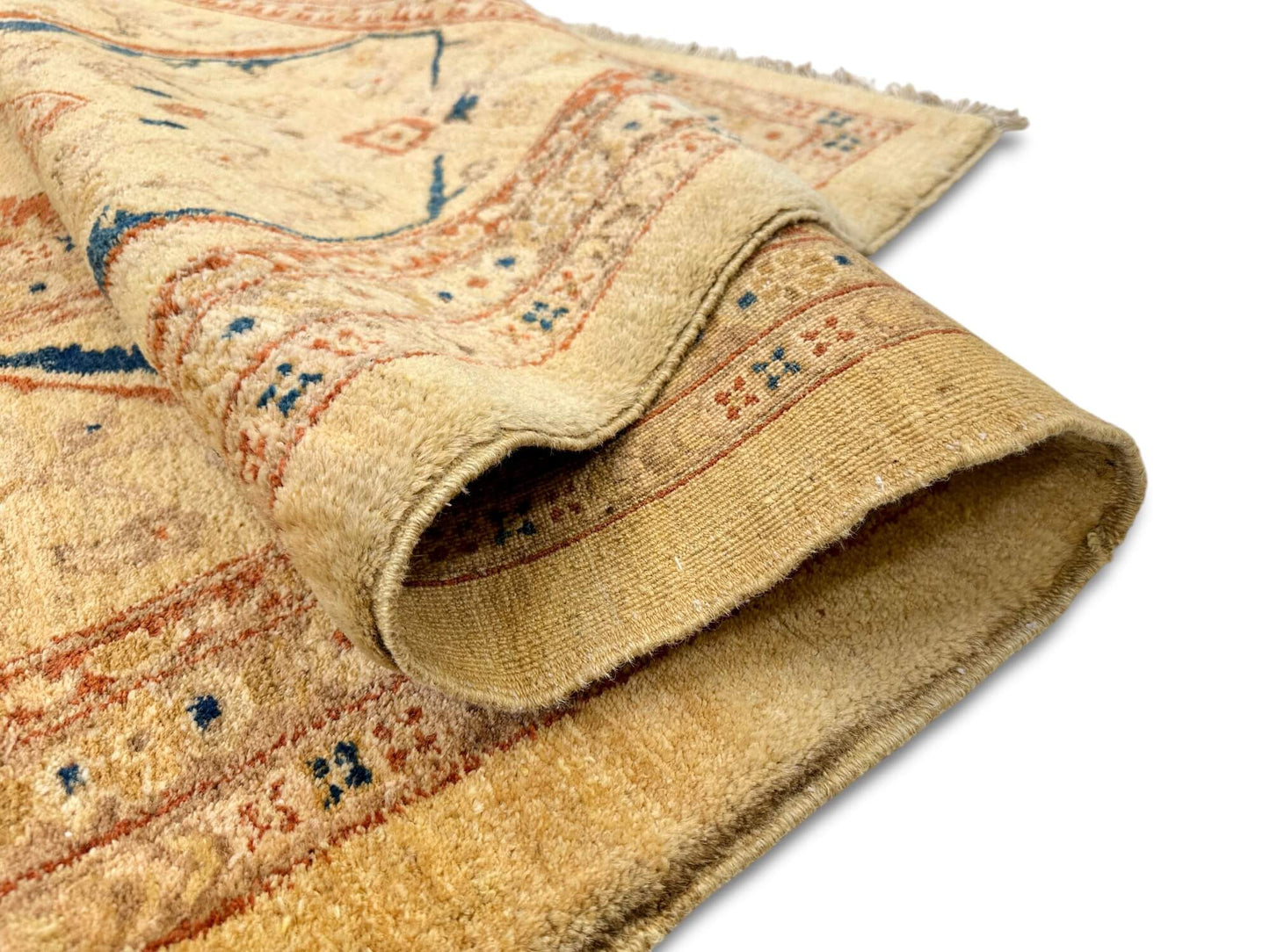 Vintage Vegetable-Dyed Chobi-Peshawar (approx. 6x9) light gold