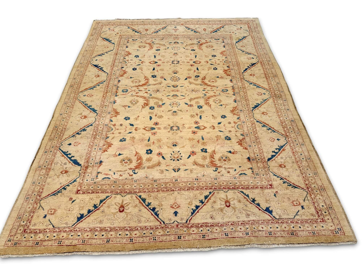 Vintage Vegetable-Dyed Chobi-Peshawar (approx. 6x9) light gold