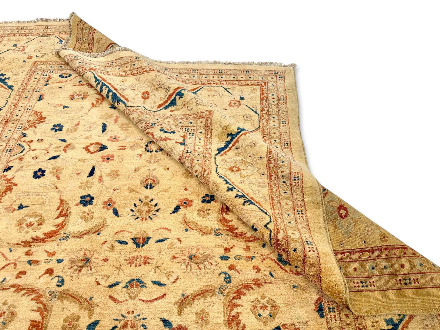 Vintage Vegetable-Dyed Chobi-Peshawar (approx. 6x9) light gold