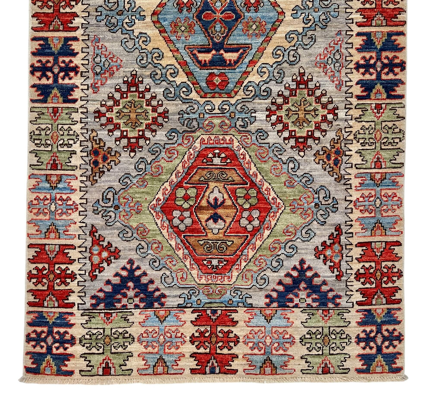 Aryana - Kuba-Shirvan (3'02"x15'08") ivory/multicolor