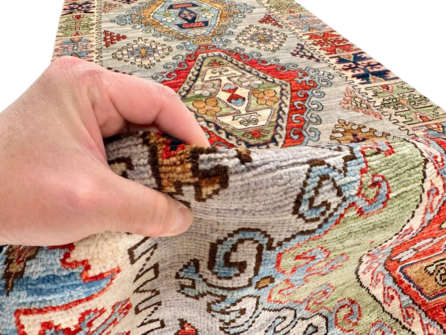 Aryana - Kuba-Shirvan (3'02"x15'08") ivory/multicolor