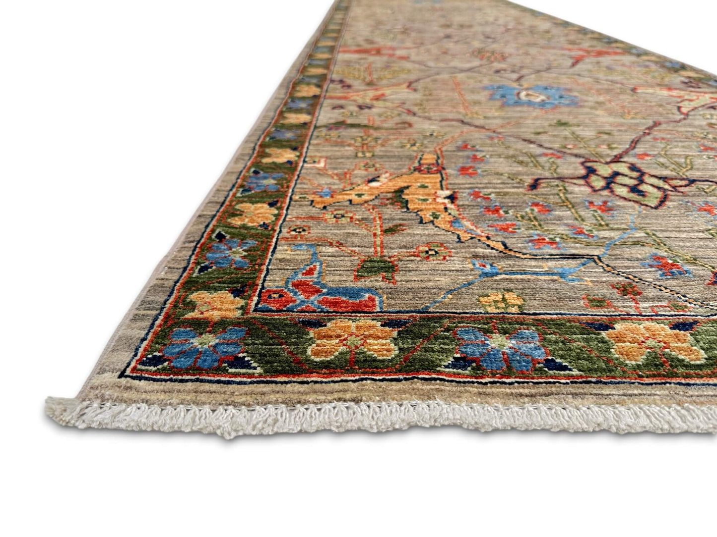 Faryab - Bidjar (2'08"x13'07") camel/green