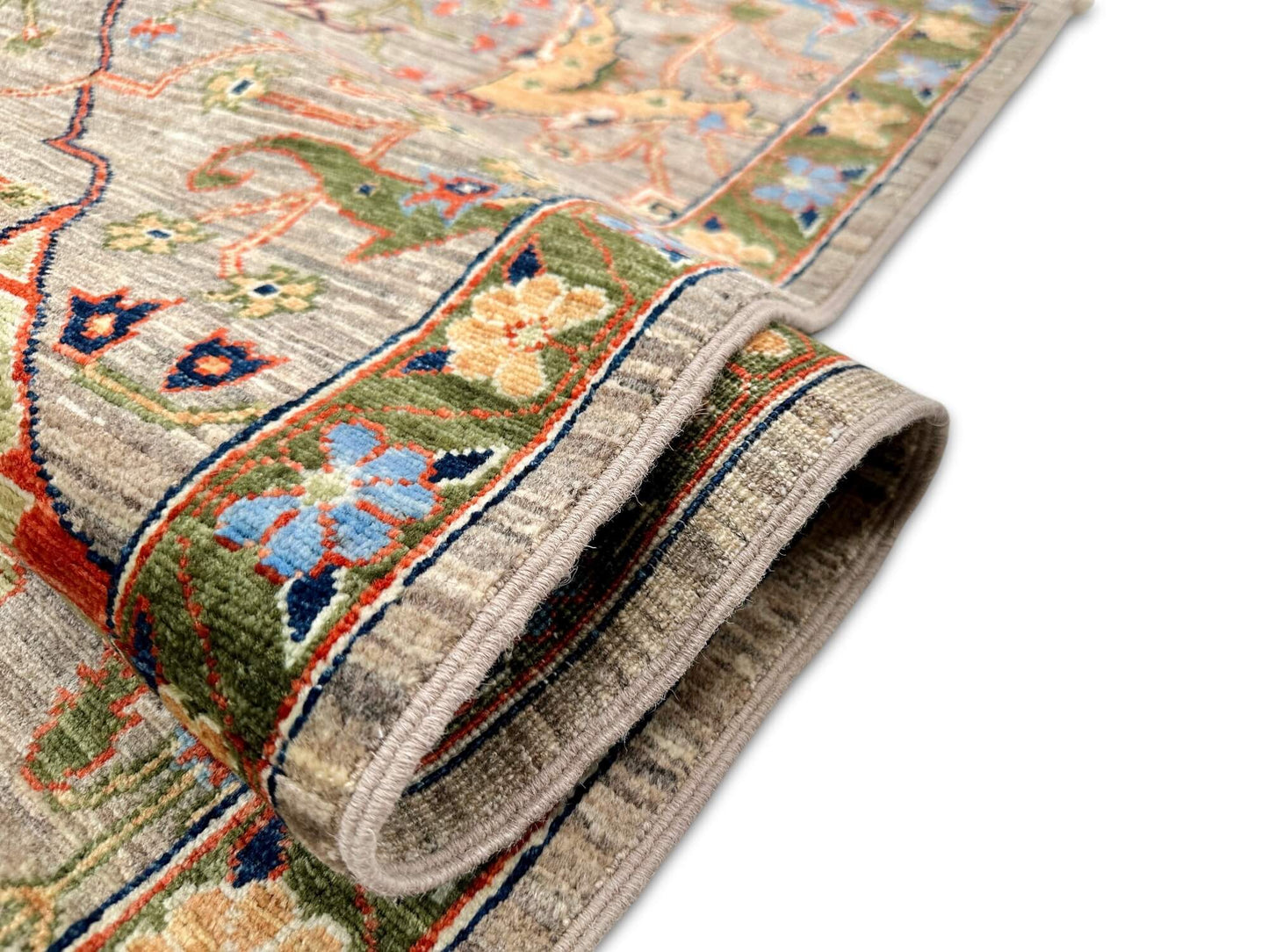 Faryab - Bidjar (2'08"x13'07") camel/green
