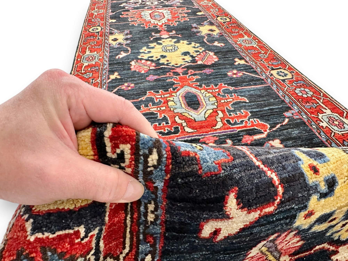 Aryana - Serapi (2'10"x15'09") indigo/red