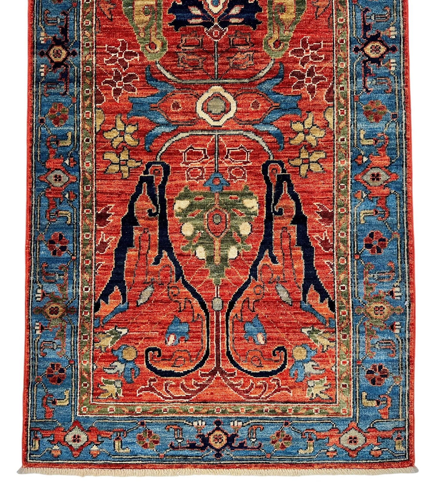 Aryana - Bidjar (2'09"x15'08") rust/blue