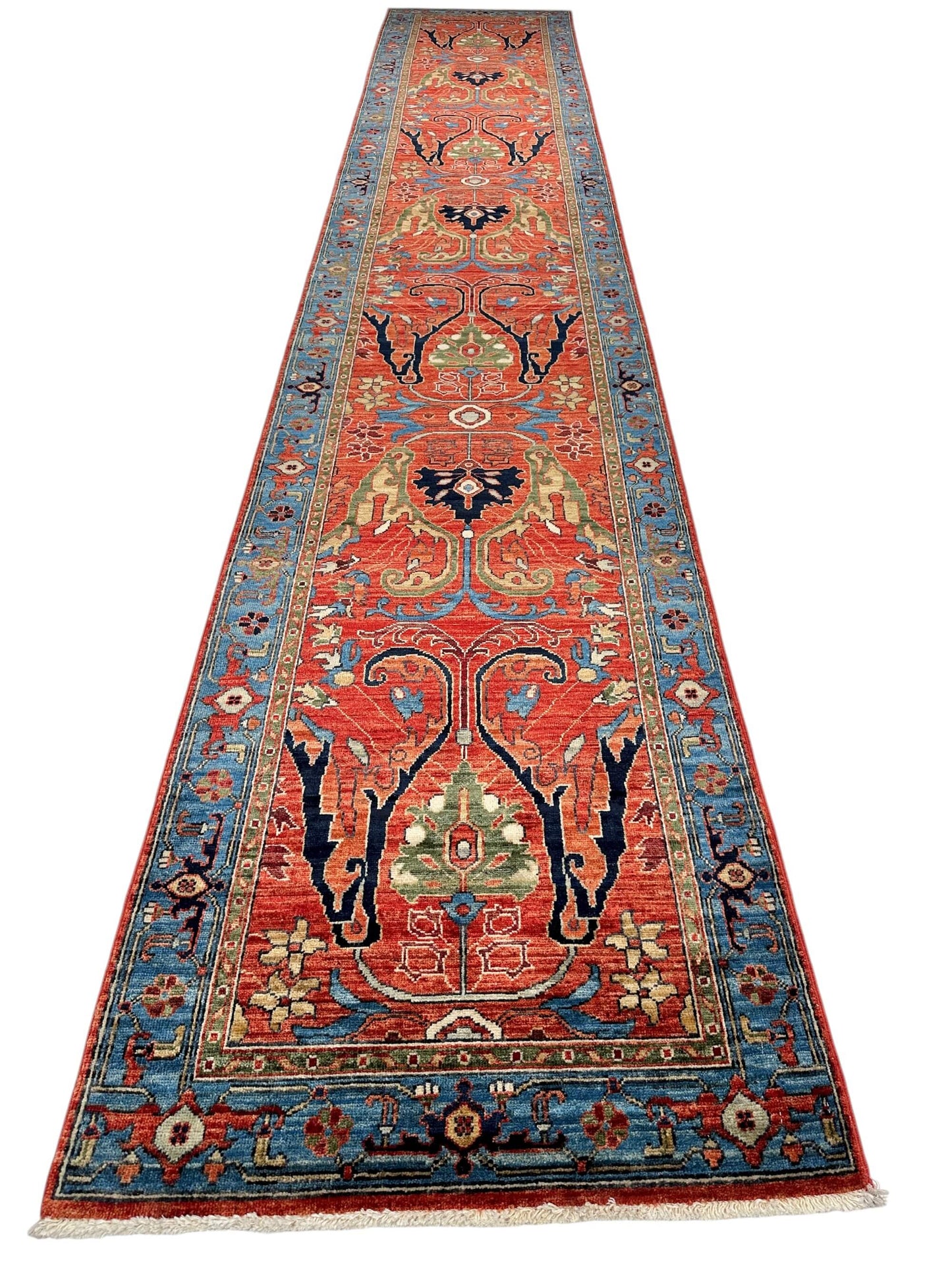 Aryana - Bidjar (2'09"x15'08") rust/blue