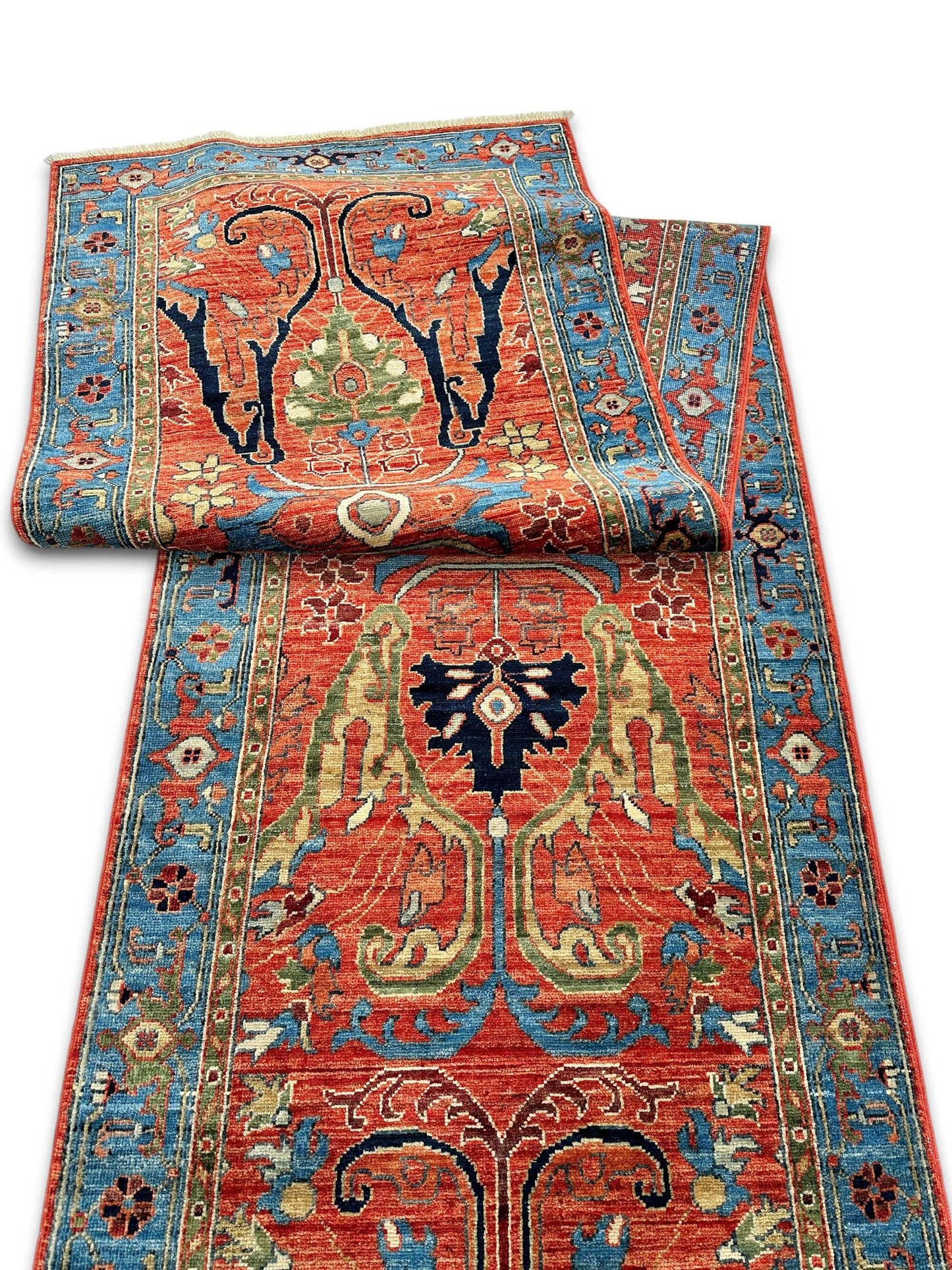 Aryana - Bidjar (2'09"x15'08") rust/blue