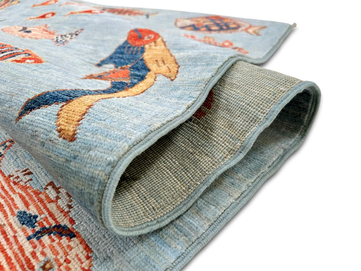 Aryana - Oceanic Gabbeh (7'10"x10'00") lt.blue/multicolor