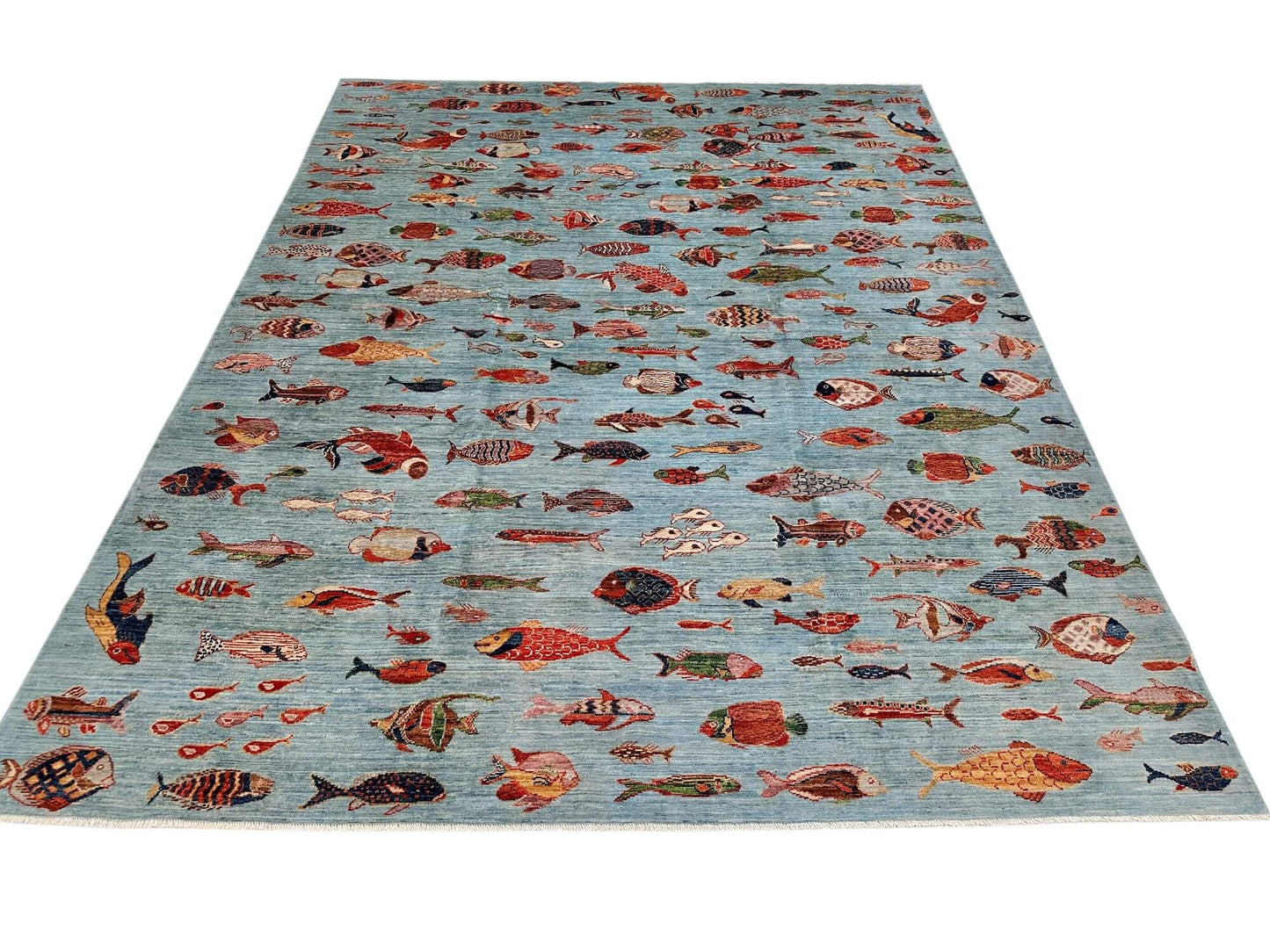 Aryana - Oceanic Gabbeh (7'10"x10'00") lt.blue/multicolor