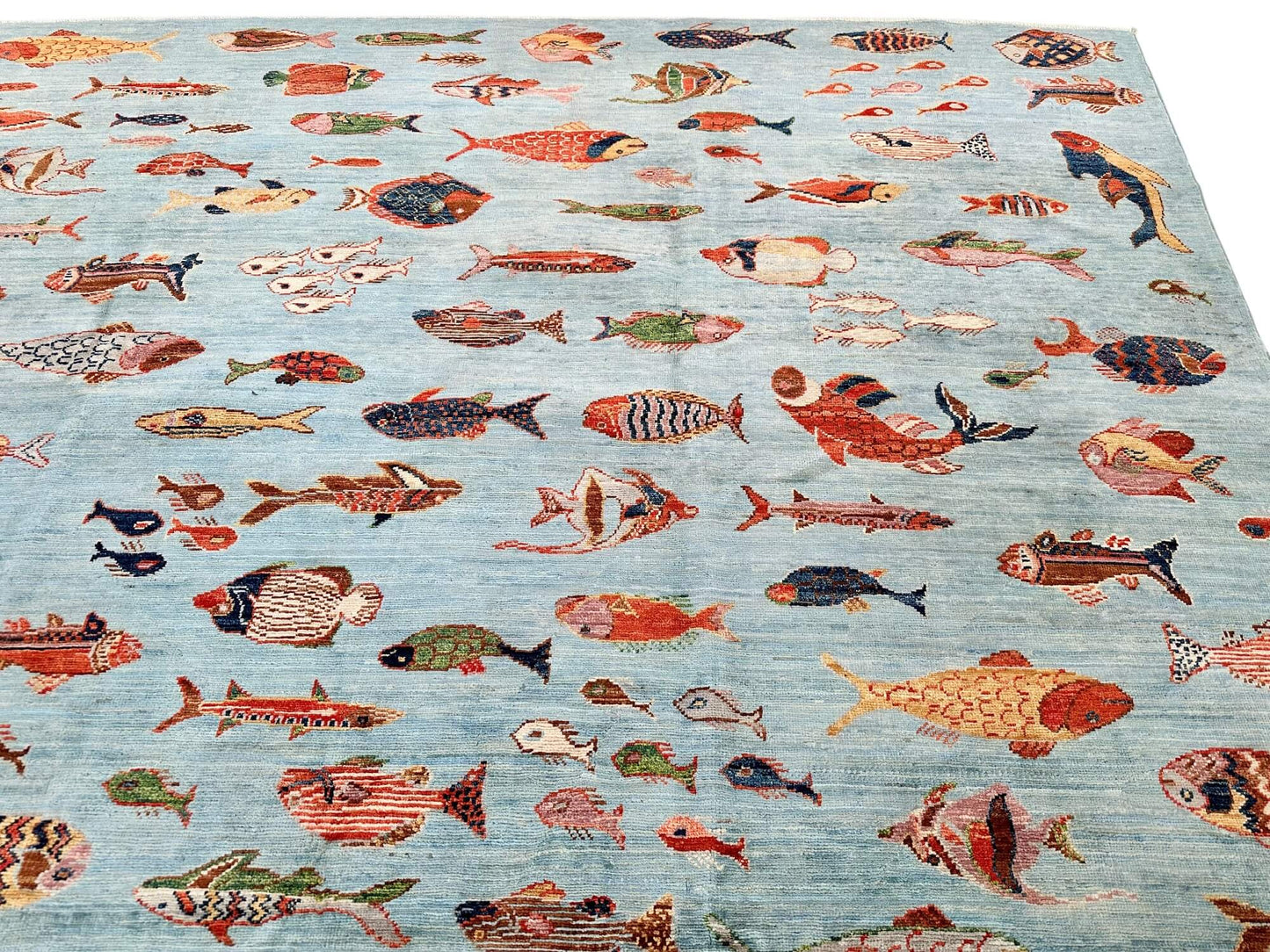 Aryana - Oceanic Gabbeh (7'10"x10'00") lt.blue/multicolor