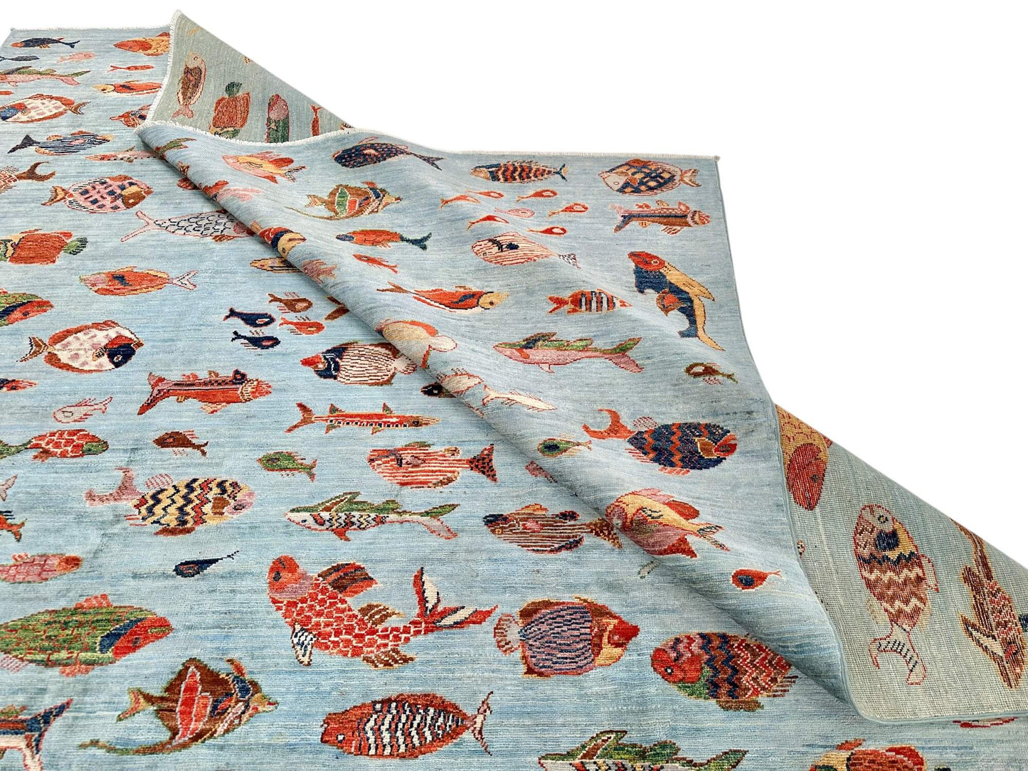Aryana - Oceanic Gabbeh (7'10"x10'00") lt.blue/multicolor