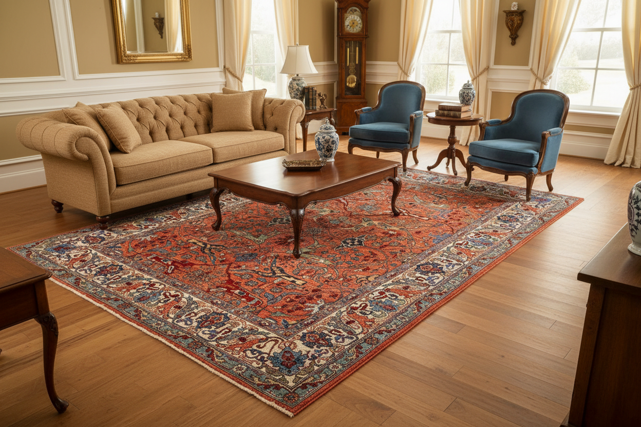 Aryana - Bidjar (7'09"x9'09") light rust/ivory