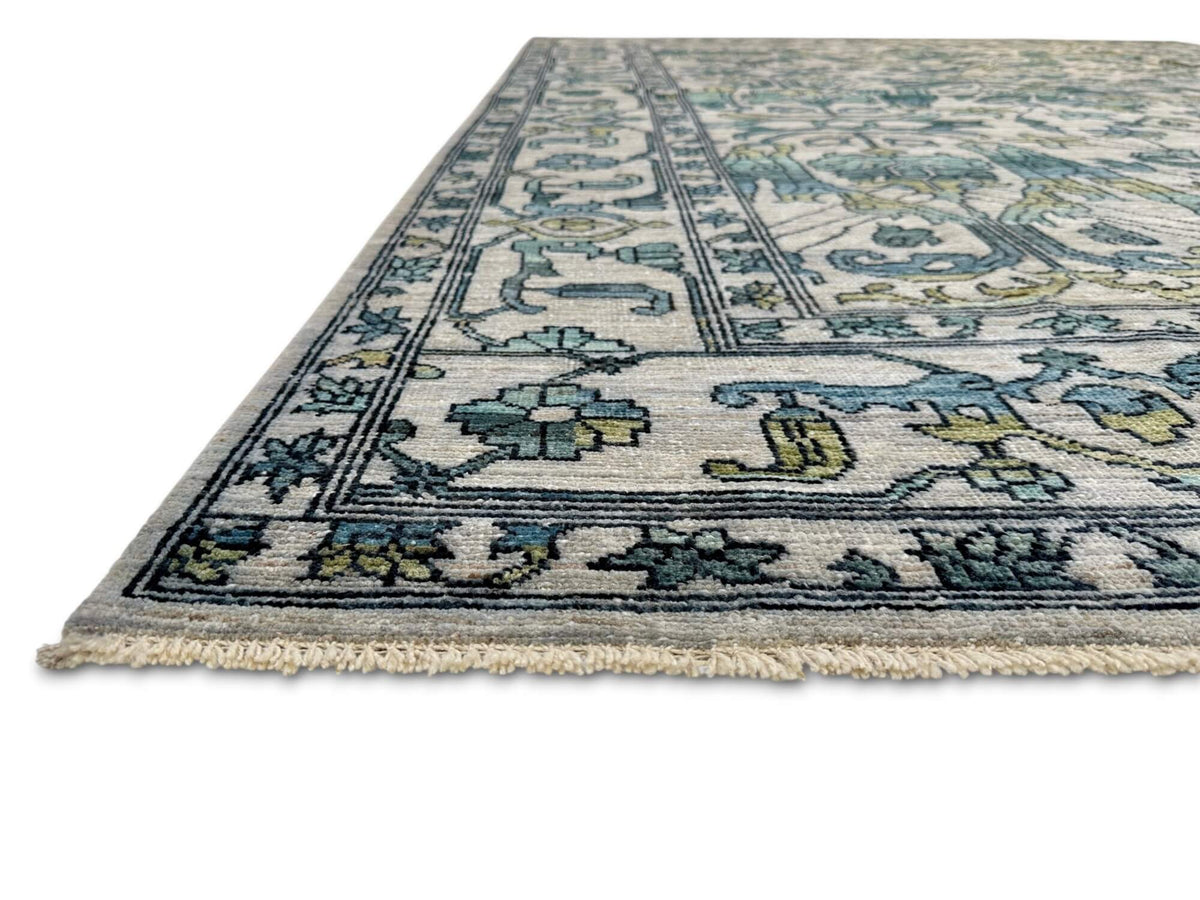 Abrash - Bidjar-Garrus Revival Design (8'01"x10'10") light gray/teal