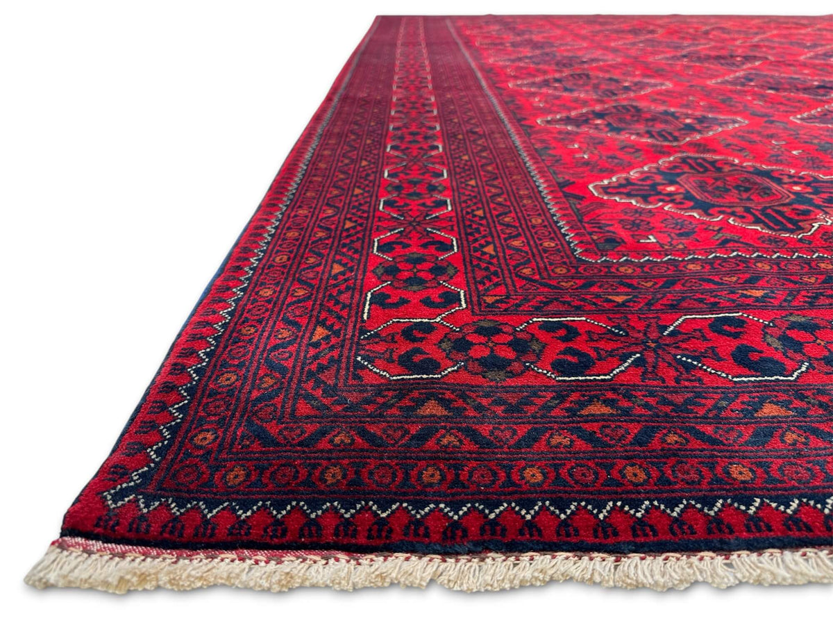 Khal Mohammadi (8'04"x11'02") red/deep indigo