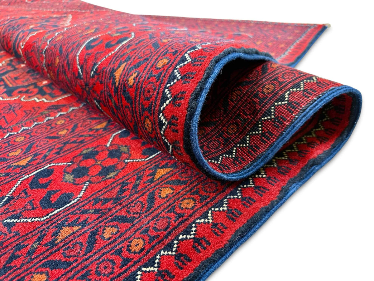 Khal Mohammadi (8'04"x11'02") red/deep indigo