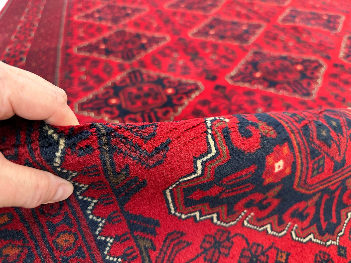 Khal Mohammadi (8'04"x11'02") red/deep indigo