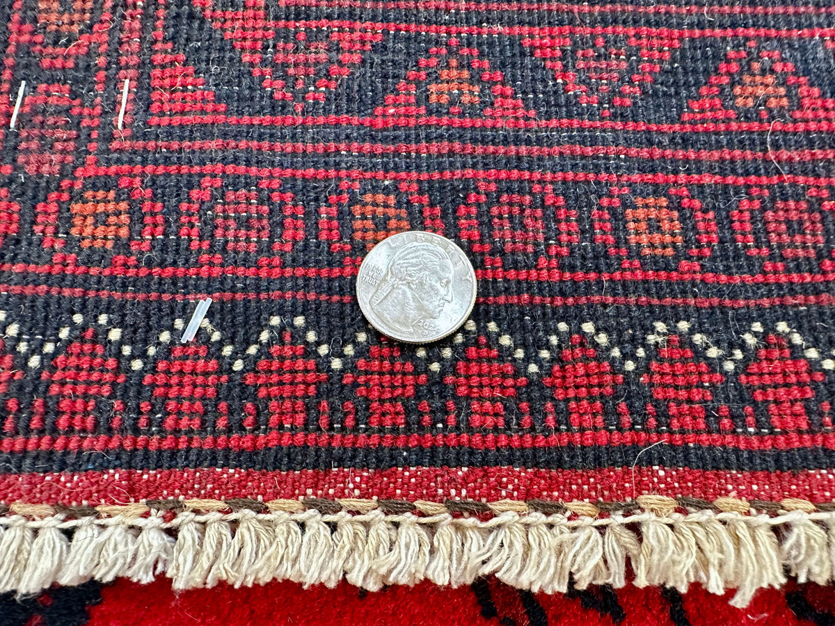 Khal Mohammadi (8'04"x11'02") red/deep indigo