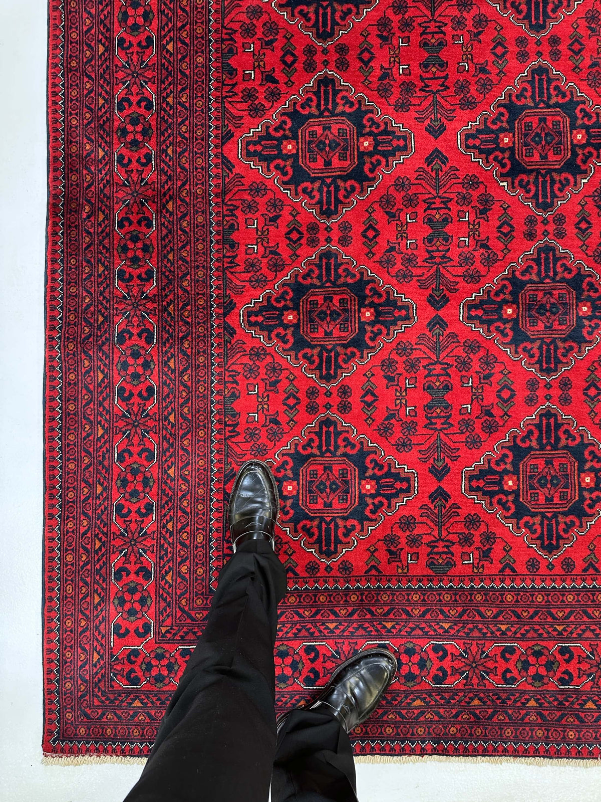 Khal Mohammadi (8'04"x11'02") red/deep indigo