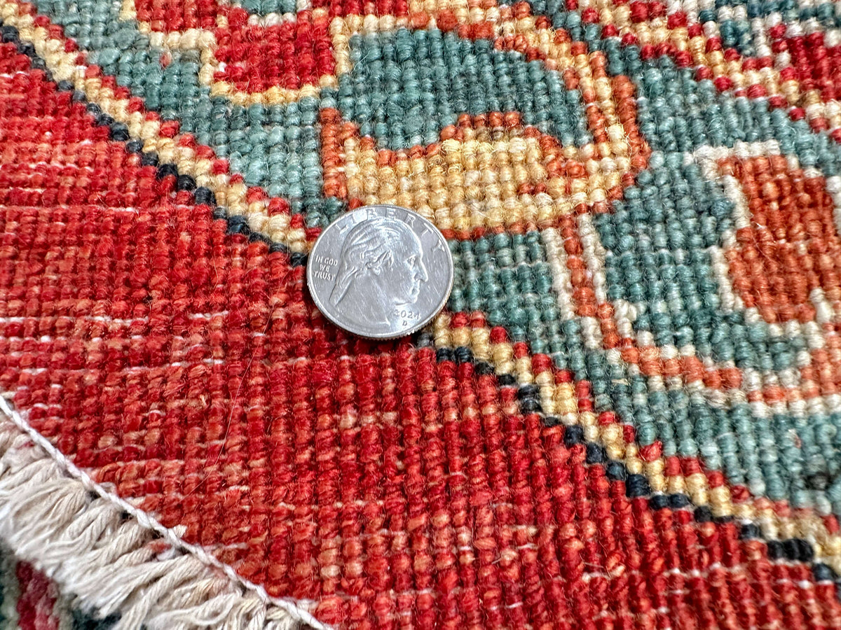 Aryana - Afghan Arabesque (8'Round*) red/blue/teal