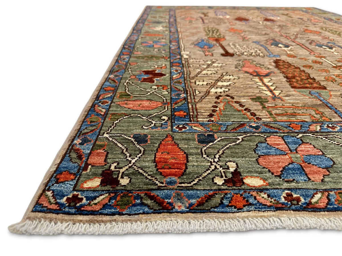 Fine Aryana - Tree of Life (4'01"x6'01") natural/green