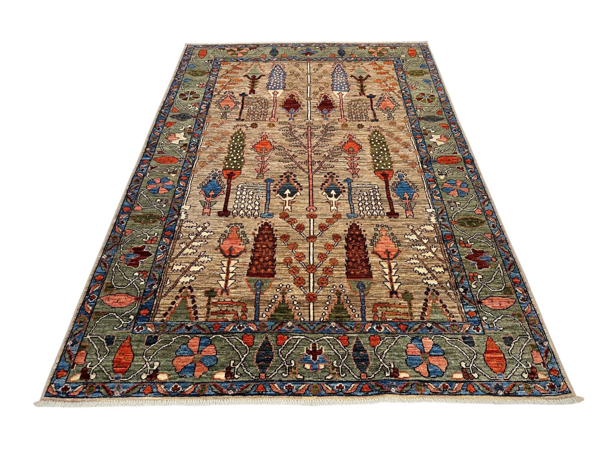 Fine Aryana - Tree of Life (4'01"x6'01") natural/green