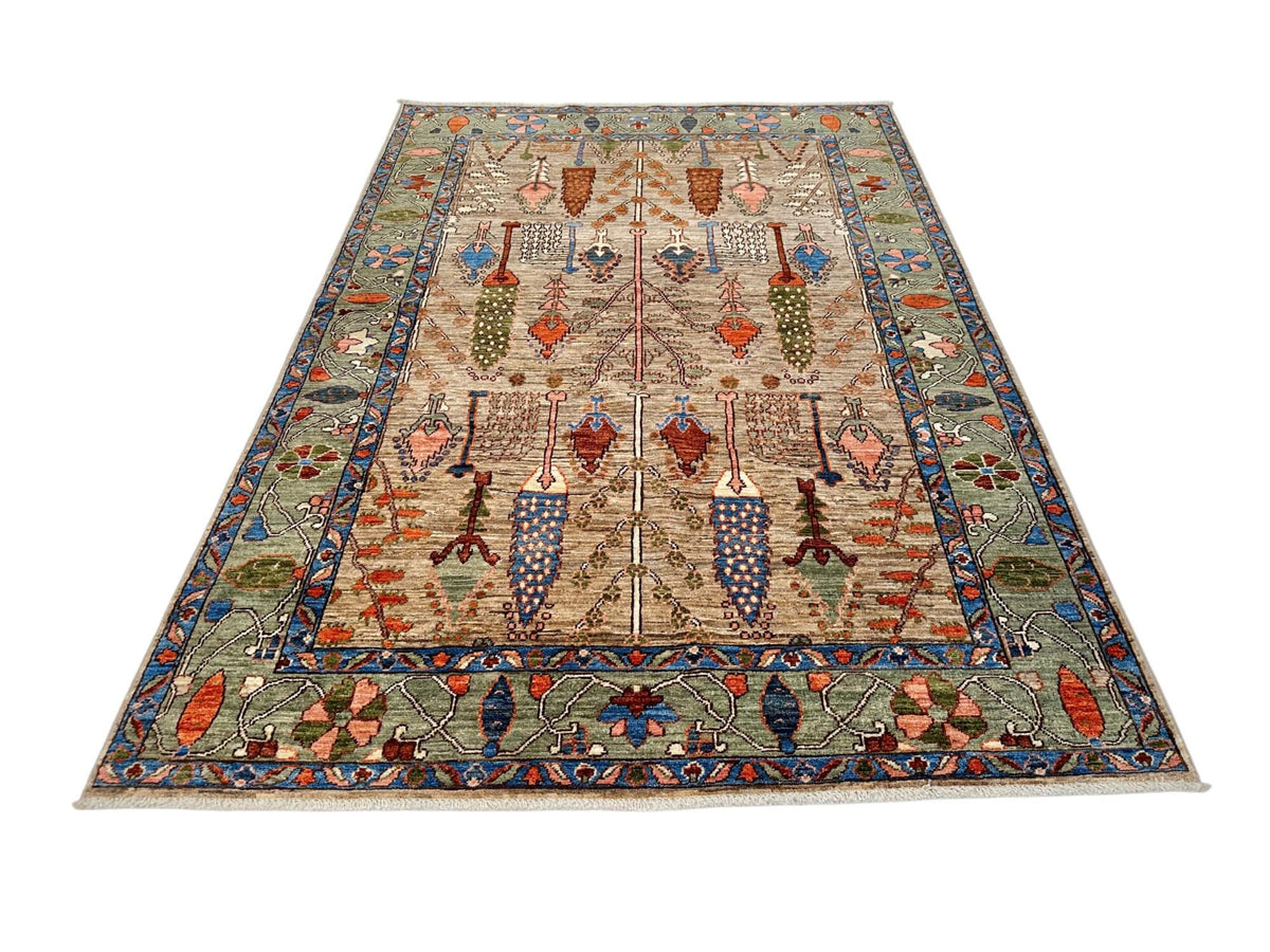 Fine Aryana - Tree of Life (4'01"x6'01") natural/green