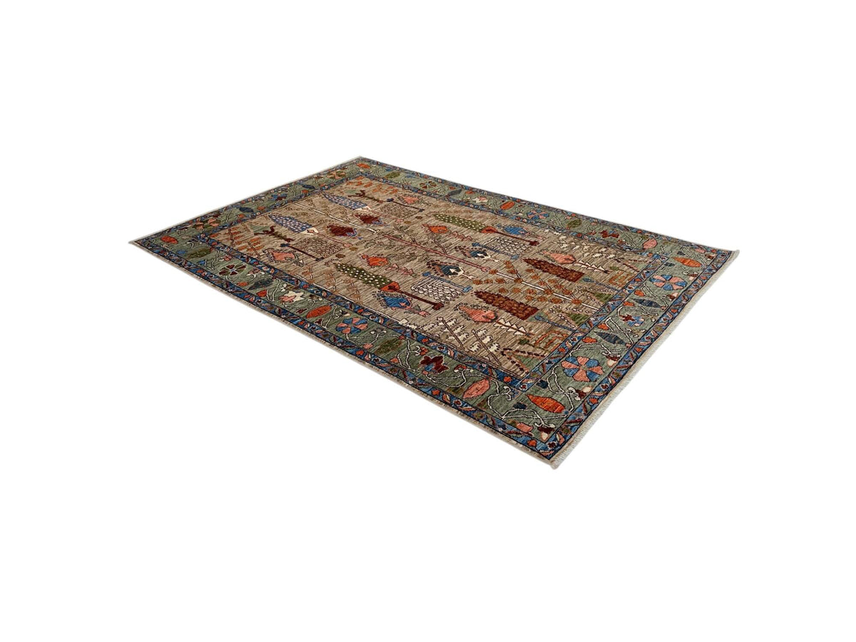 Fine Aryana - Tree of Life (4'01"x6'01") natural/green